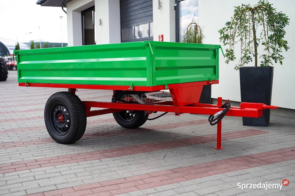 Przyczepa rolnicza jednoosiowa 1T z kiprem Tajęcina