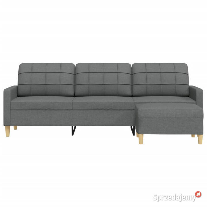 3osobowa sofa z podnóżkiem ciemnoszara 210 Warszawa sprzedam