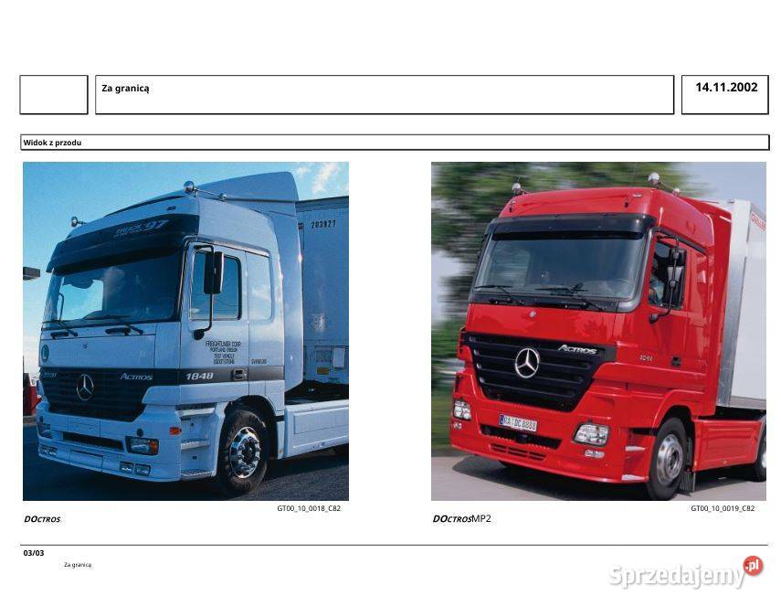 Mercedes Actross MPII instrukcja naprawy Kielce