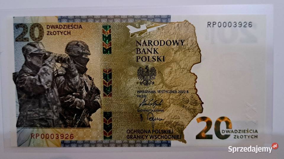Banknot 20 Ochrona polskiej granicy wschodniej Rabka-Zdrój