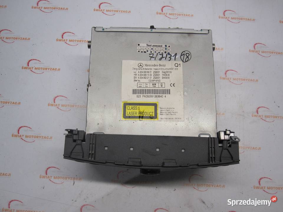 RADIO FABRYCZNE CD BLUETOOTH A2049068901 Sprzęt audio fabryczny