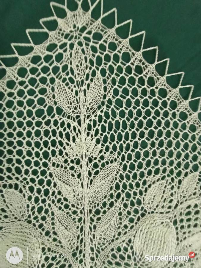 Serwetkę wydziergałam na drutach Łowicz
