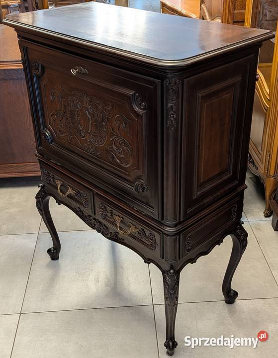 Piękny ciemny barek szafka ludwikowska sklep Dąbrowa Górnicza