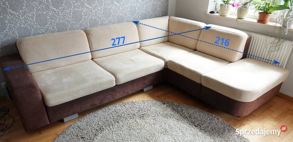Duży rozkładany narożnik STILO kanapa sofa