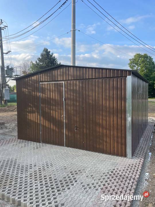 Garaż blaszany blaszak 4x5 drewnopodobny ŁOMŻA Sieradz