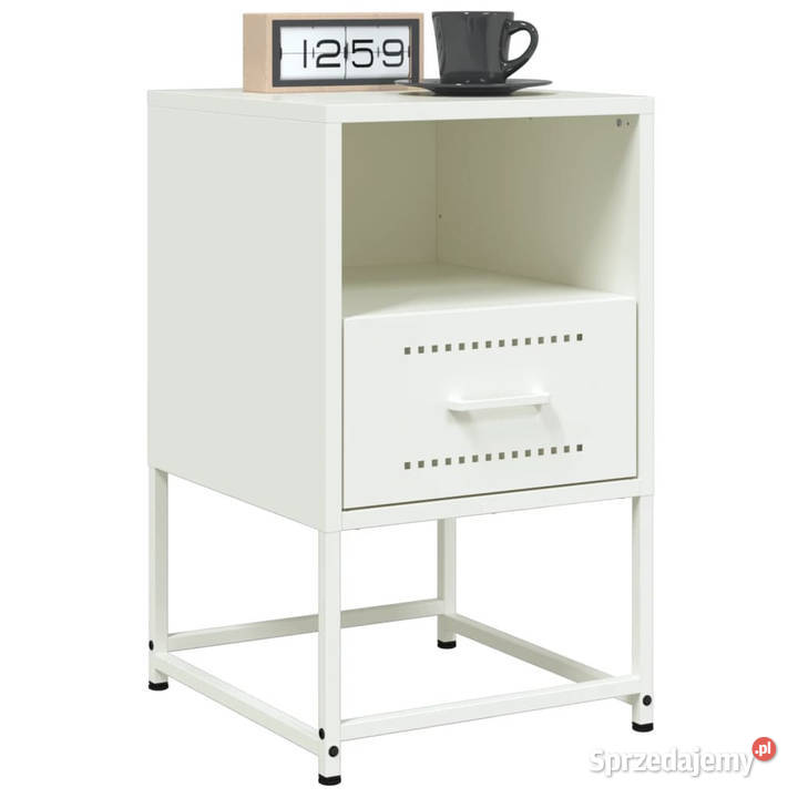 Szafki nocne 2 białe 36x39x605 stal WM846565 Warszawa
