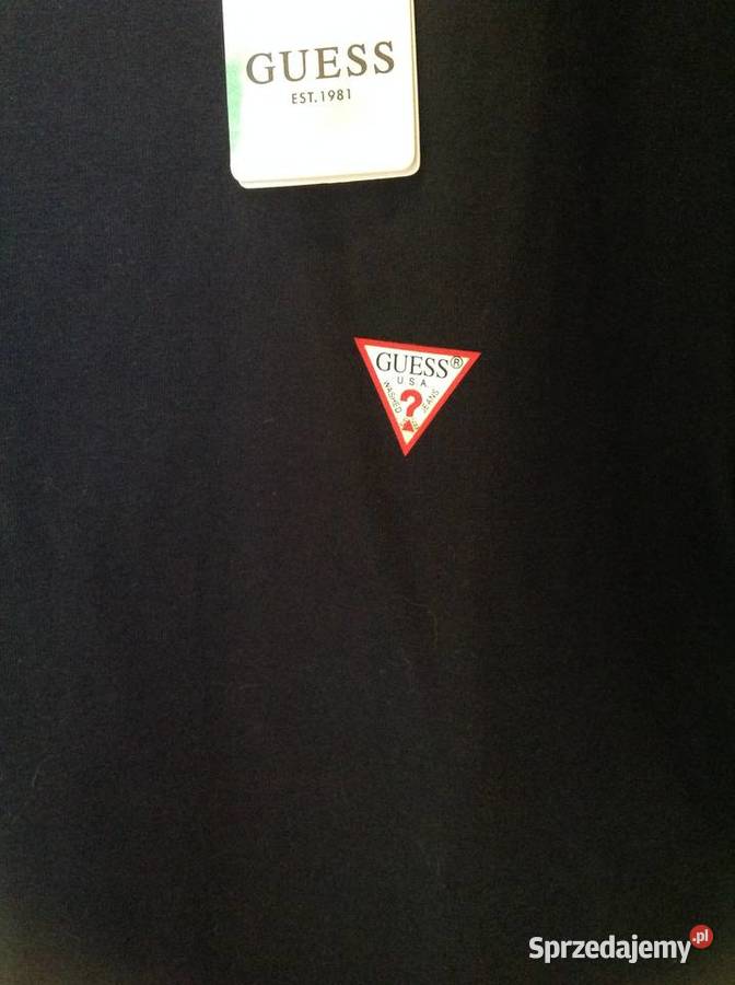 Koszulka Granatowa Męska GUESS M NOWA unisex Nowa Sól
