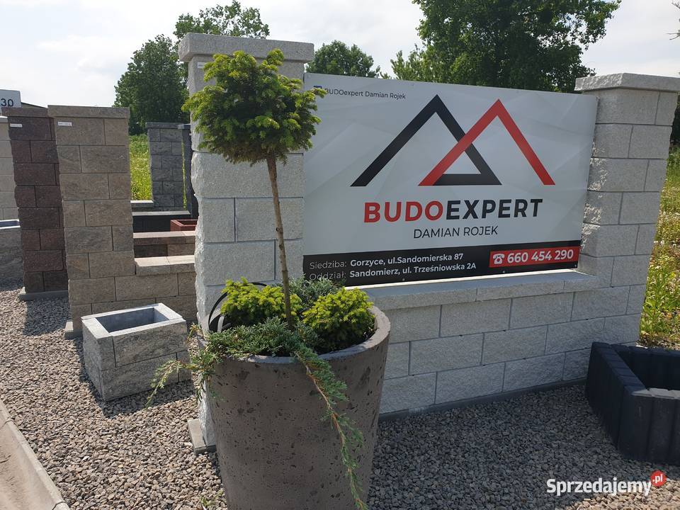 OGRODZENIA ŁUPANE bloczek betonowy łupany JONIEC Gorzyce sprzedam