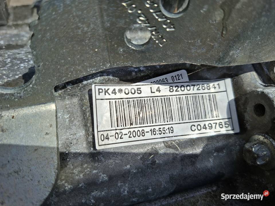 Skrzynia biegow PK4 M9R 8200600466 Renault