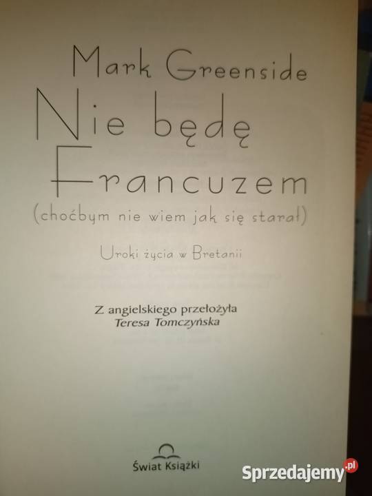 Nie będę Francuzem książki outlet księgarnia Warszawa