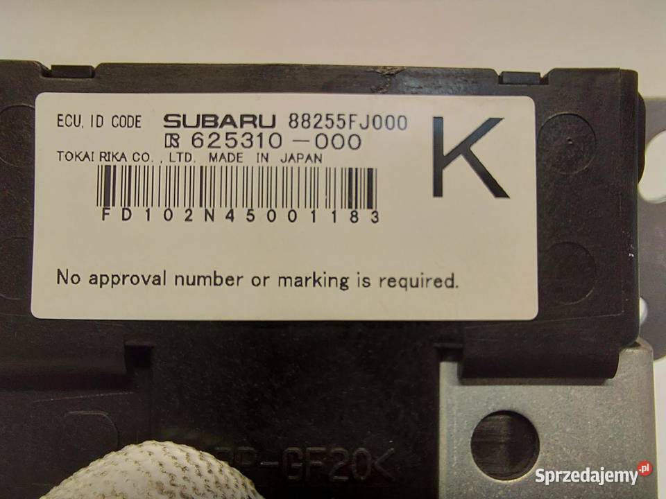 Subaru WRX STI 2015r moduł sterownik komputer osobowe