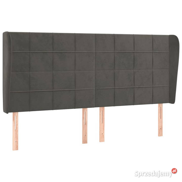 Zagłówek uszak ciemnoszary 203x23x118128 aksamit mazowieckie Warszawa sprzedam