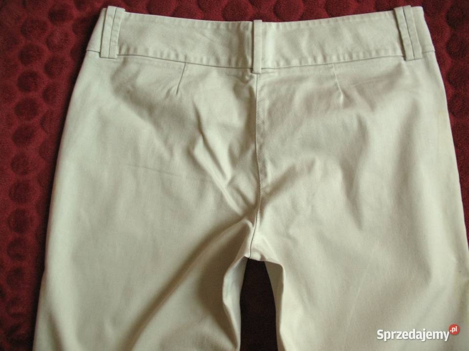 Spodnie bawełna 36 S biodra 96 beżowe Bez wzoru Siedlce