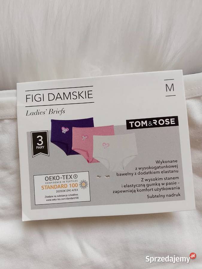 Komplet 3 par majtek damskich z wysokim stanem