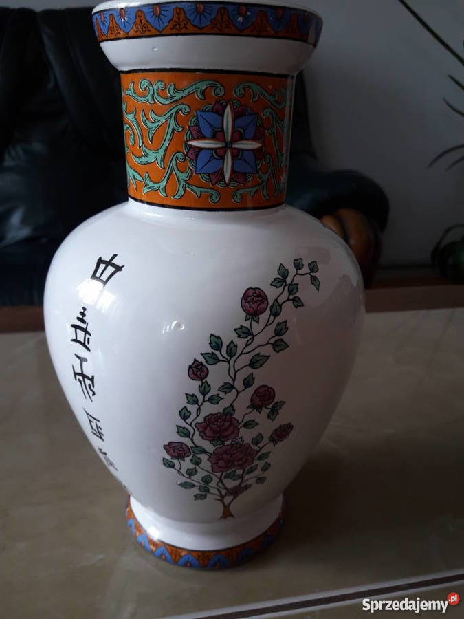 Stary sygnowany wazon Chiny lubelskie Janów Lubelski