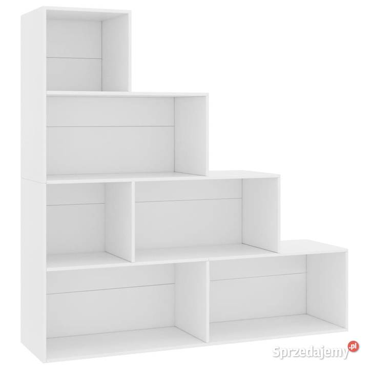 Regał na książki biały 155x24x160 materiał Warszawa