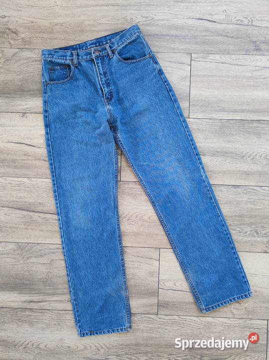 Jeansowe spodnie Vintage Szerokie 80 90s Spodnie podkarpackie Jasło