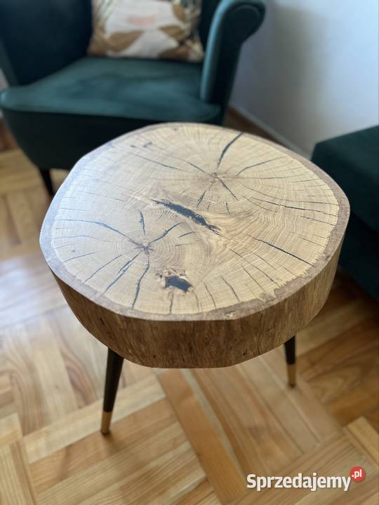 Stolik kawowy z plastra dębu Dom i Ogród Rzeszów