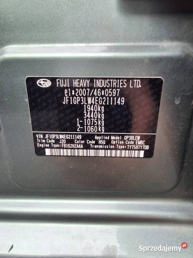 Subaru XV PBLPG Kwidzyn sprzedam