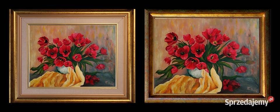 Obraz olejny Tulipany Lublin sprzedam