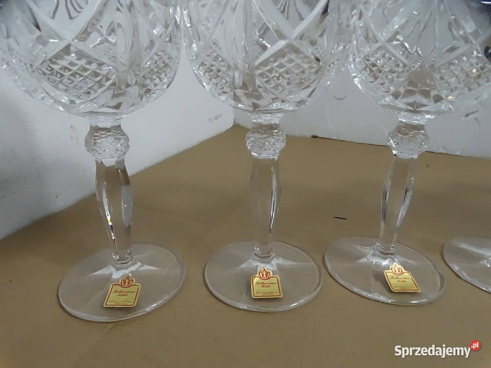 Kryształowe Kieliszki KatharinenHtte Vintage Biłgoraj