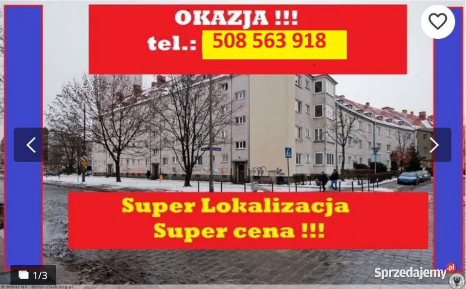 Super okazja Wrocław Krzyki mieszkanie 3 pokoje