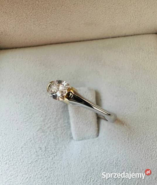 Pierścionek z Platyny i Złota Diament 041 ct sprzedam