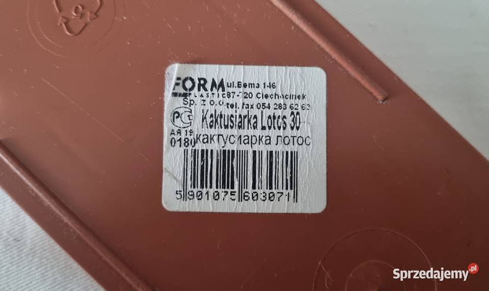 Doniczka kaktusiarka Lotos 30 z podstawkiem Warszawa