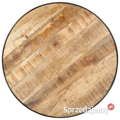 Stolik kawowy czarny 68x68x36 lite surowe drewno Warszawa sprzedam