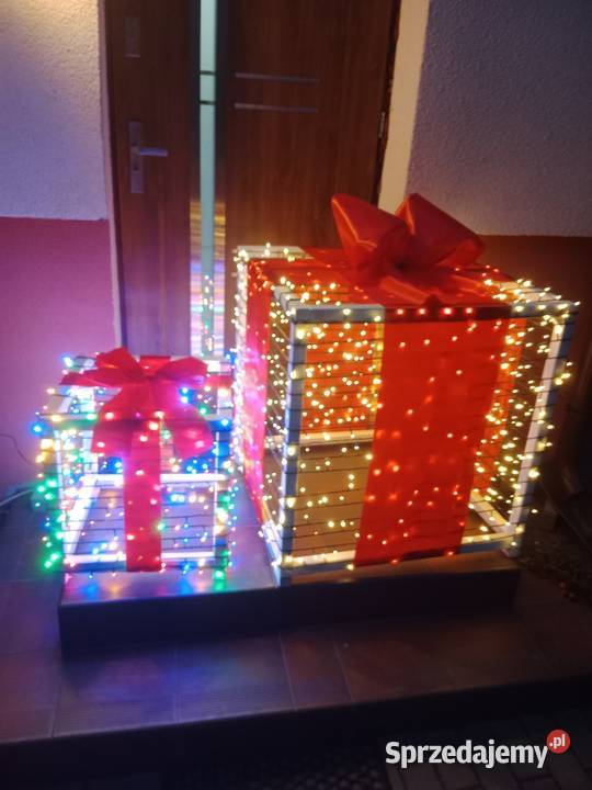 Dekoracja świąteczna 500 LED Czerwona Kokarda Chojnice