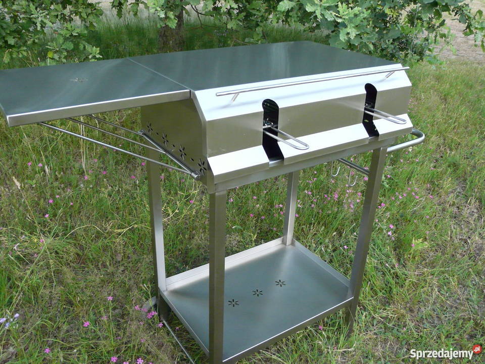 Grill nierdzewny prostokątny 600 x 400 z pokrywą Wrocław