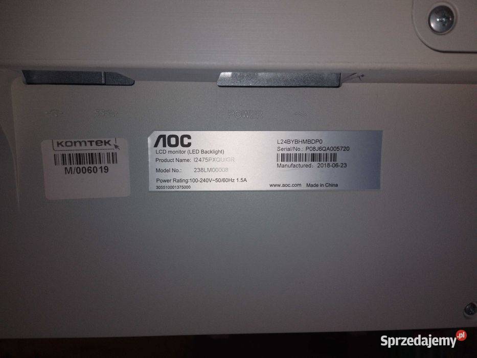 Sprzedam monitor AOC Łódź