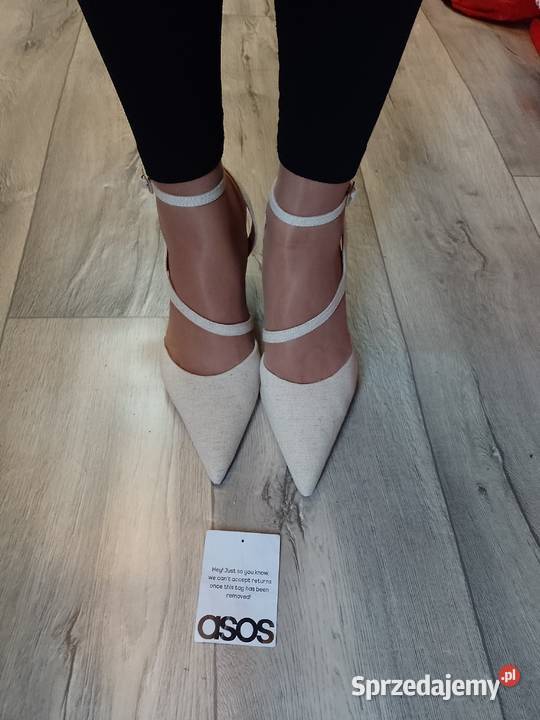 41 ASOS Beżowe czółenka Wieczorowez odkrytą Moda i Styl małopolskie Kraków