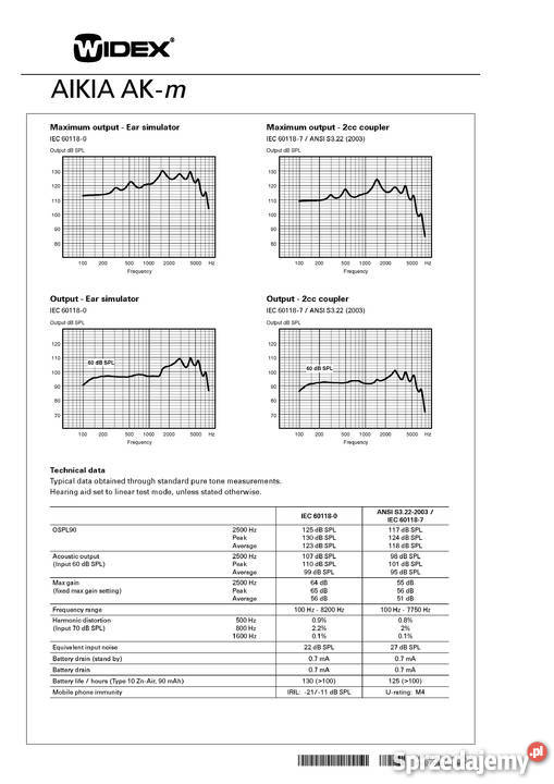 2 x aparat WIDEX Akm baterie 6