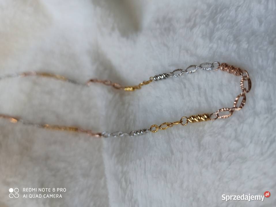 Pozłacany łańcuszek splot 51 naszyjnik rose mazowieckie Warszawa sprzedam