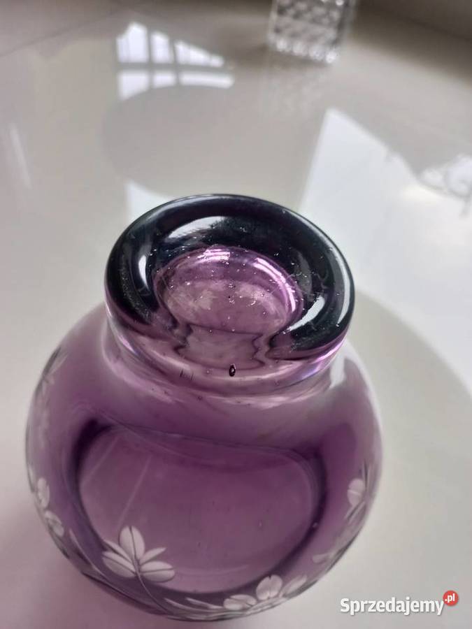 Wazon fioletowy szkło Toruń