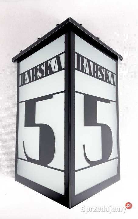 Klasyczna Latarenka Adresowa Aluminiowa Szkło sprzedam