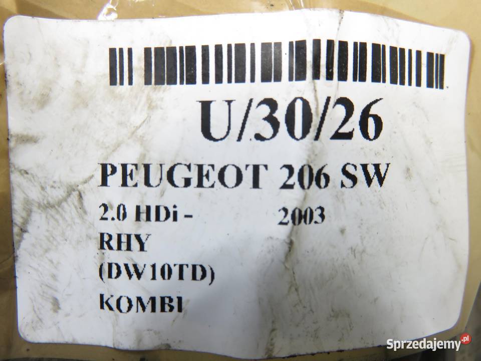 ALTERNATOR PEUGEOT 206 20 HDi 9650358580 sprzedam