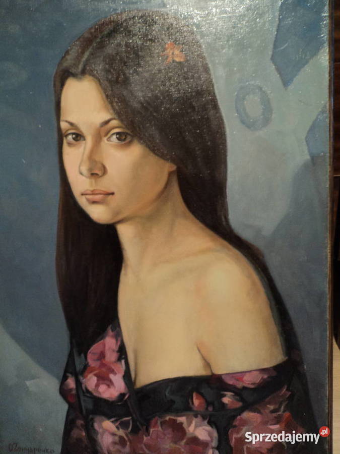 "Portret dziewczyny"70/50 cm ol/pl. O. Gonczarenko