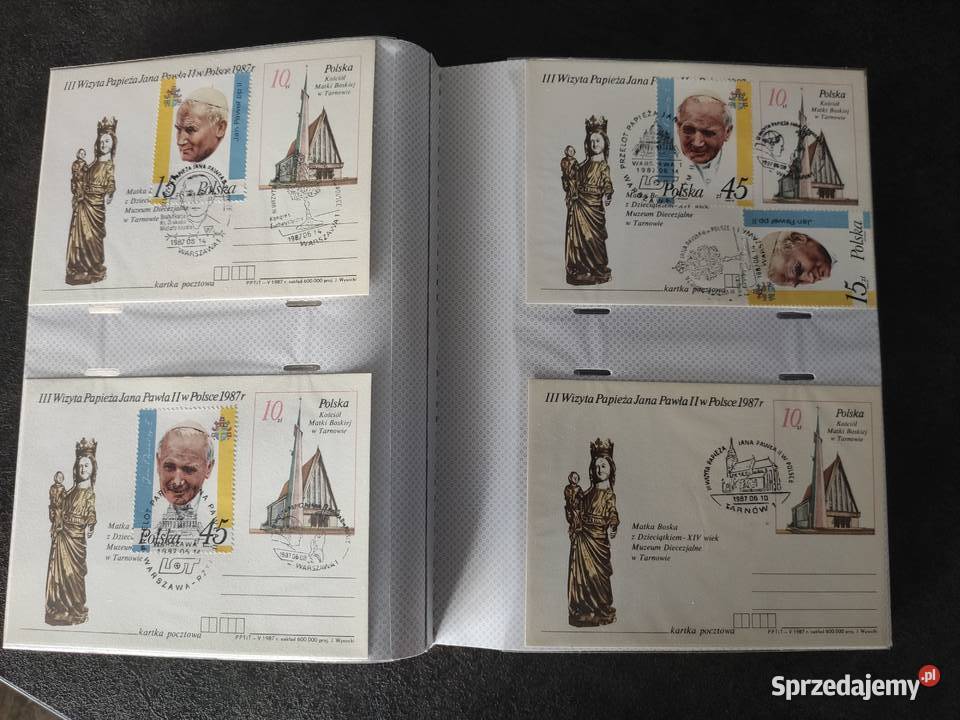 Album kartki Jana Pawła II 80 sztuk Bolesławiec