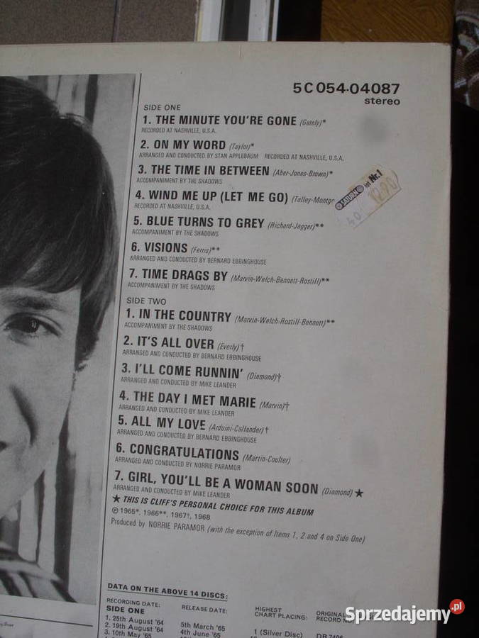 Winyl LP Rock THE BEST CLIFF RICHARDthe minute Wołów