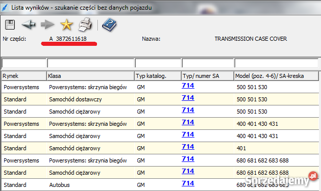 Obudowa wałka sprzęgłowego 3872611618 Mercedes 1 Częstochowa sprzedam
