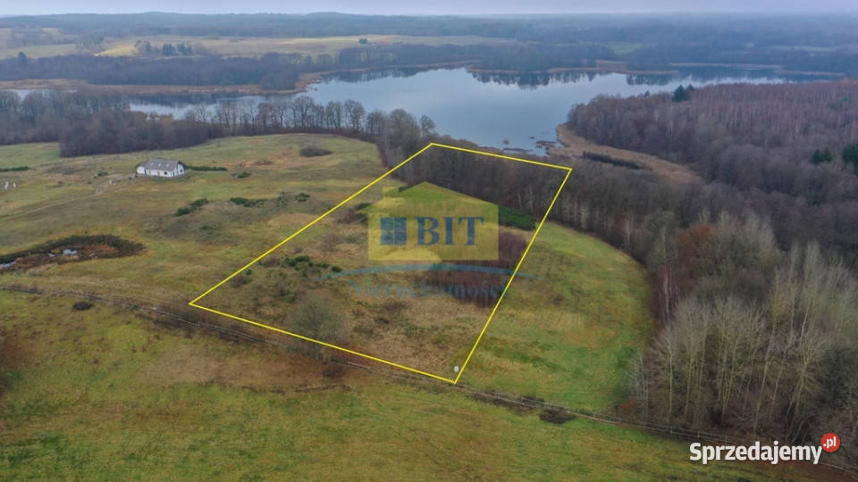 Działka 11041 ha jeziorem Ostrowiec polna Borne