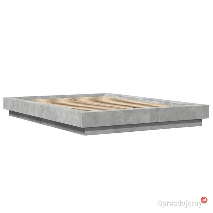 Rama łóżka z LED szarość betonu 135x190 sprzedam