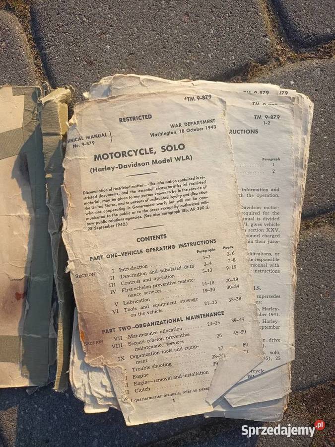 Harley WLA 42 Instrukcja Bydgoszcz