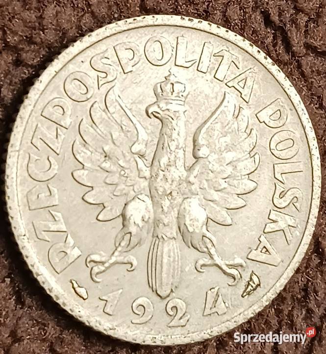 1 Żniwiarka 1924 r mennica Paryż oryginał Konin