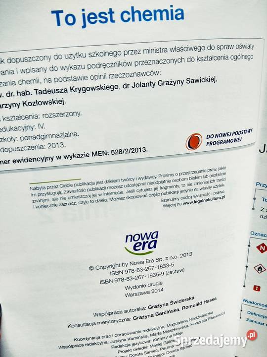 To jest chemia 2 rozszerzenie podręcznik szkolne Warszawa