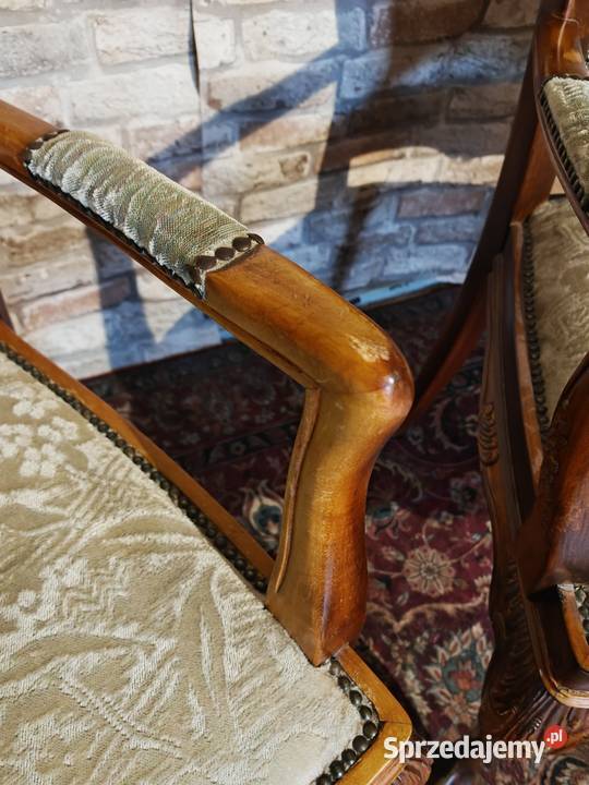 Dwa piękne fotele trony ludwik