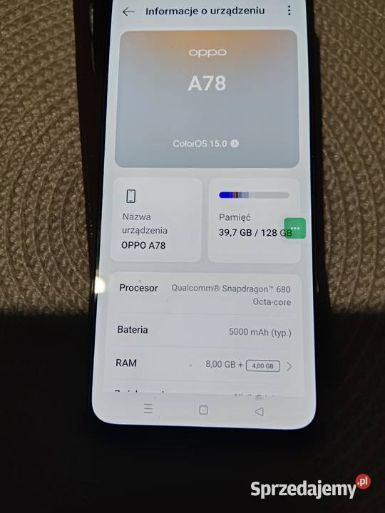 Telefon OPPO A78 8128GB etui z klapką Gniezno