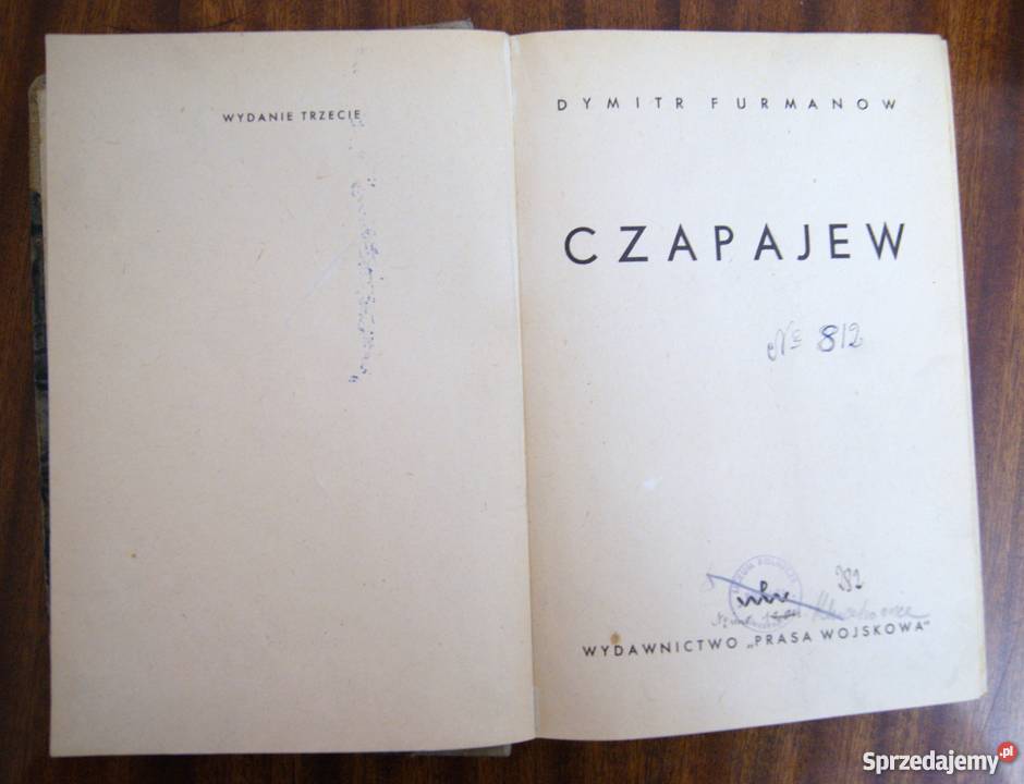 Dymitr Furmanow Czapajew 1949 Parczew